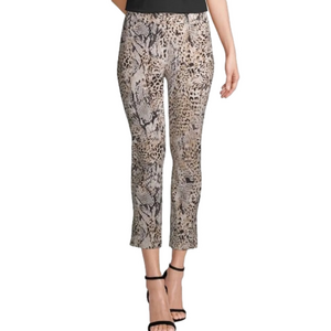 CHICO'S Size 2 (US 12) Animal Print So Slimming Bridget Cropped Pants